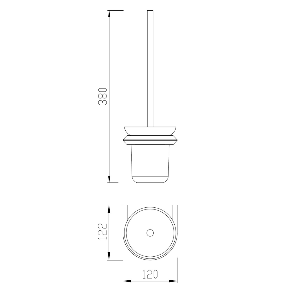 Abber Nord Ершик подвесной, цвет: черный матовый AA1532B