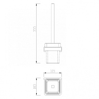 Abber Westen Ершик подвесной, цвет: хром AA1732