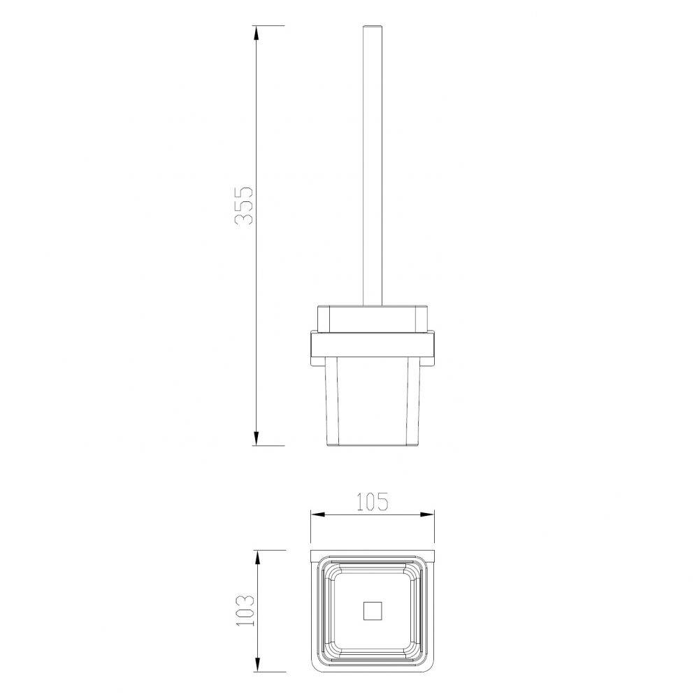 Abber Westen Ершик подвесной, цвет: золото матовое AA1732G