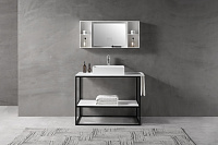 Abber Stein Консоль под раковину напольная 106x55x78h см, цвет: черный AS2631