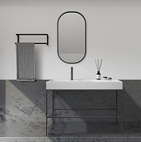 Abber Stein Консоль с раковиной напольная 120x48x85h см, цвет: черный AS2647