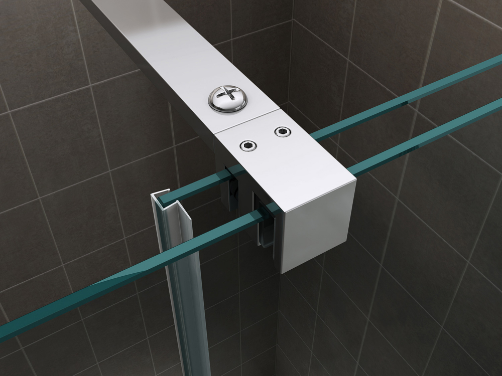 Abber Komfort Душевая дверь, раздвижная дверца, стекло 8мм 120x200h см, цвет: хром AG90120