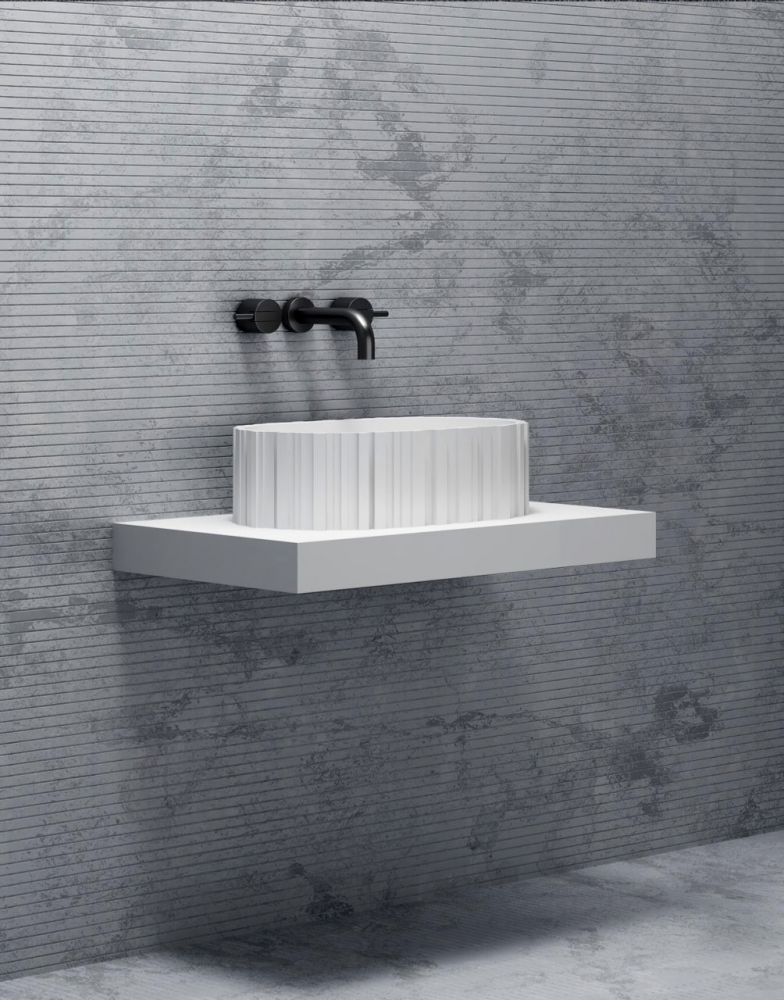 Abber Stein Раковина накладная овальная 56x36x16h см, цвет: белый матовый AS2655