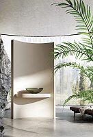 Abber Kristall Раковина накладная прозрачная овальная 50x35x15h см, цвет: оливковый AT2802Vesuvian