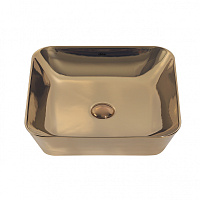 Abber Rechteck Раковина накладная квадратная 43x43x11h см, цвет: золото AC2205GG