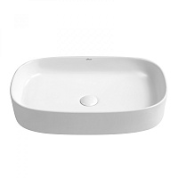 Abber Rechteck Раковина накладная овальная 61x37,5x12h см, цвет: белый AC2209