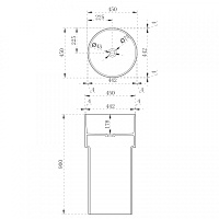 Abber Kristall Раковина отдельностоящая прозрачная круглая 45x45x90h см, цвет: зеленый AT2701Emerald