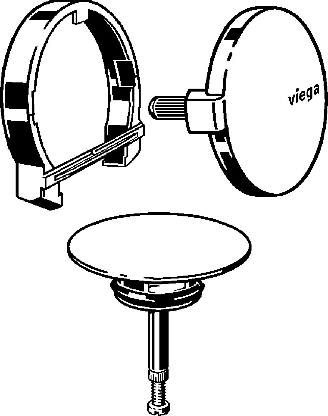 Viega Multiplex Trio Декоративный набор накладок для перелива, цвет : белый 725815