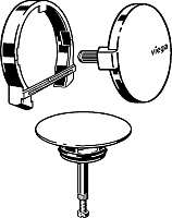 Viega Multiplex Trio Декоративный набор накладок для перелива, цвет : белый 725815