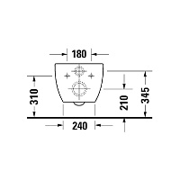 Duravit Architec Унитаз подвесной безободковый с крышкой-сидением 36,5x57,5x32h см, цвет: белый 45720900A1