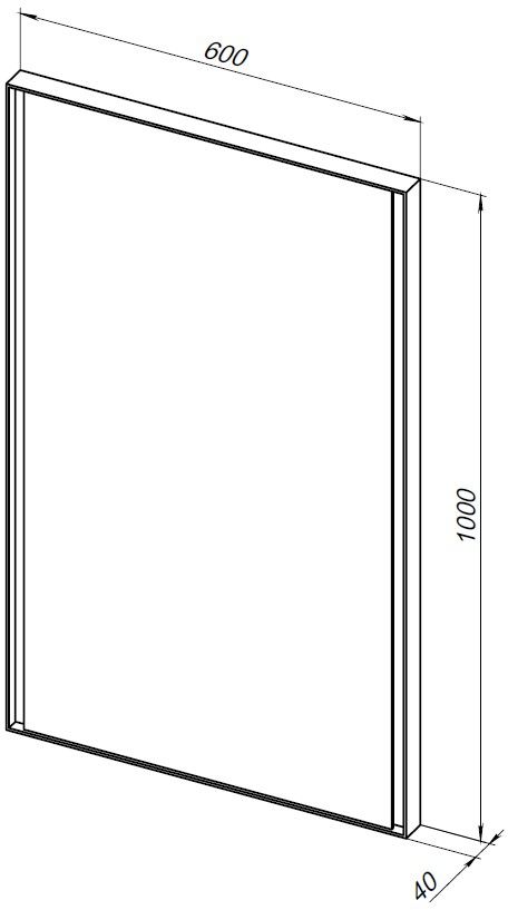 Allen Brau Infinity Зеркало прямоугольное 60x100h см, с подсветкой и сенс. вык., цвет: белый матовый 1.21019.WT