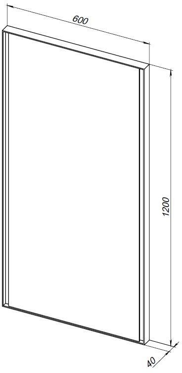 Allen Brau Infinity Зеркало прямоугольное 60x120h см, с подсветкой и сенс. вык., цвет: белый матовый 1.21020.BL