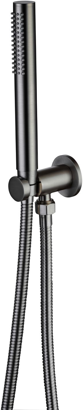 Allen Brau Priority Душевой гарнитур: ручной душ, держ. с выпуском, шланг 150 см, цвет: графит браш 5.31019-MG