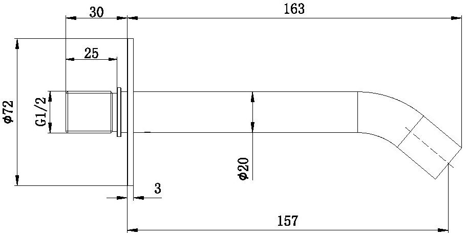 Allen Brau Priority Излив для ванны 15,7 см, цвет: никель браш 5.31A18-BN
