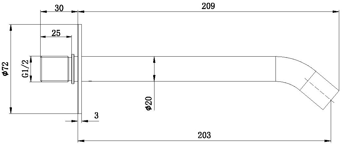 Allen Brau Priority Излив для ванны 20,3 см, цвет: графит браш 5.31B18-MG