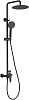 Allen Brau Eclipse Душевая стойка: смеситель, ручной и верхний душ, шланг 150 см, цвет: черный мат 5.E1006-31
