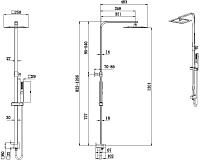 Allen Brau Infinity Душевая стойка: перекл. потоков, руч. и вер. душ, шланг 150 см, цвет: черный мат 5.21031-31
