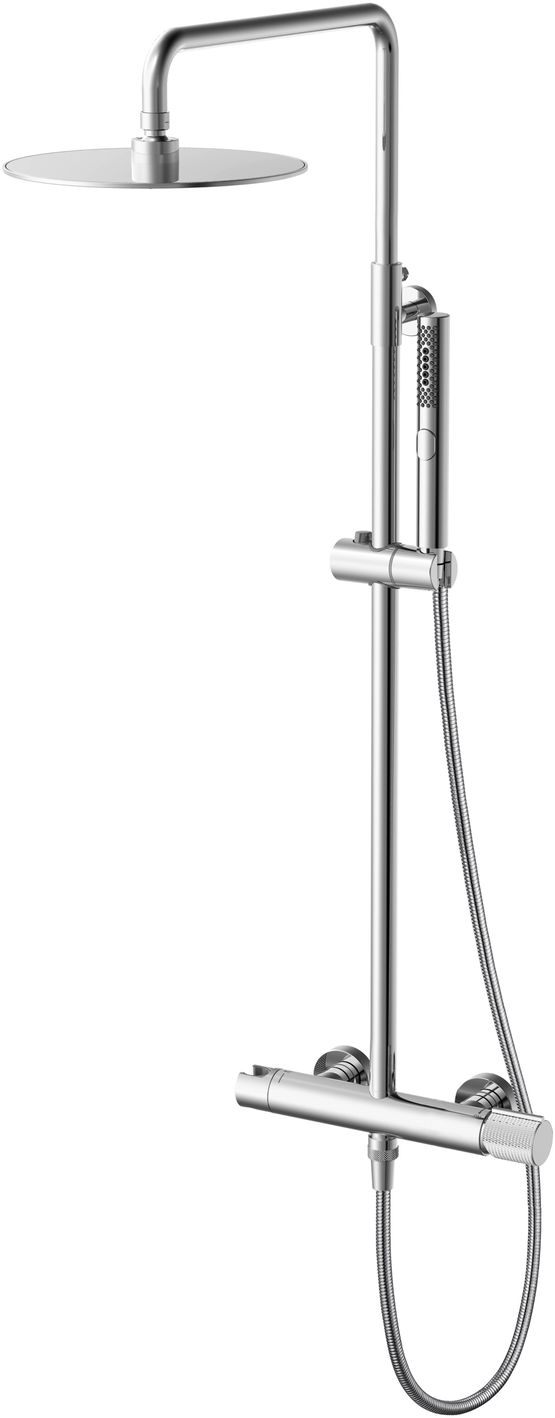 Allen Brau Liberty Душевая стойка: смеситель, ручной душ, верхний душ, шланг 150 см, цвет: хром 5.33007-00