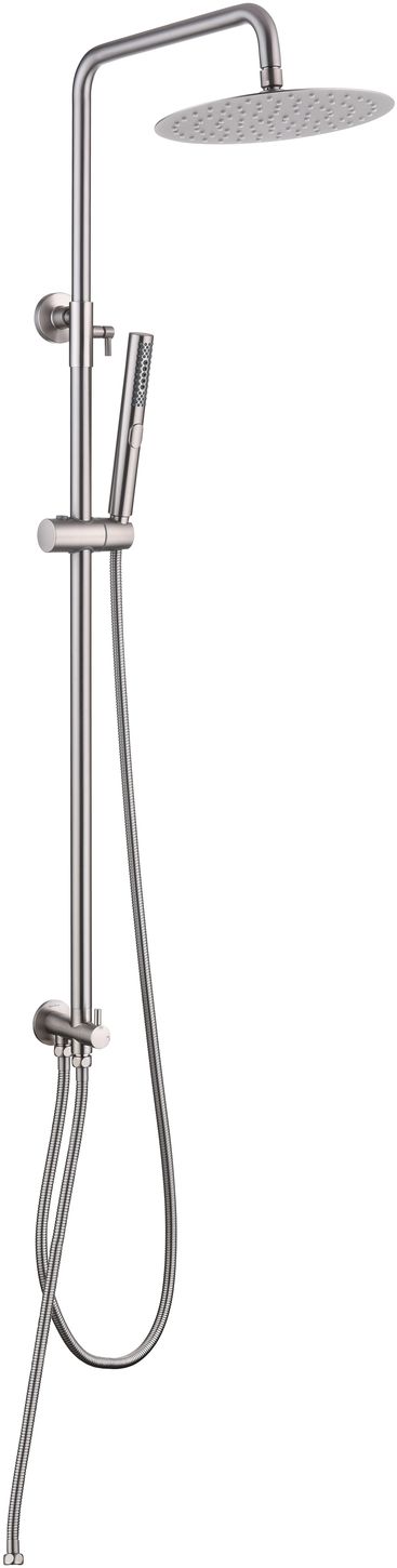 Allen Brau Priority Душевая стойка с верхним душем, 3 режима, 25x48,4x122,5h см, цвет: никель браш 5.31031-BN