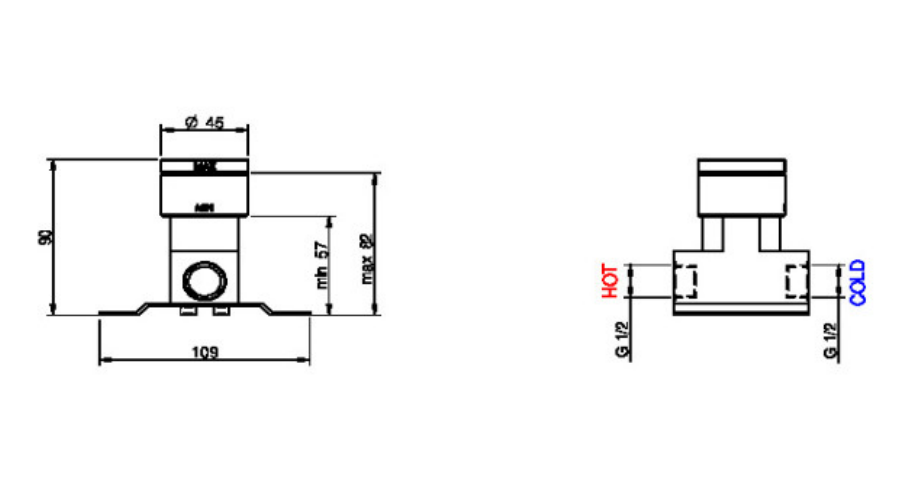 Treemme Встраиваемая часть напольного смесителя для ванны RWIT1314ZZ02