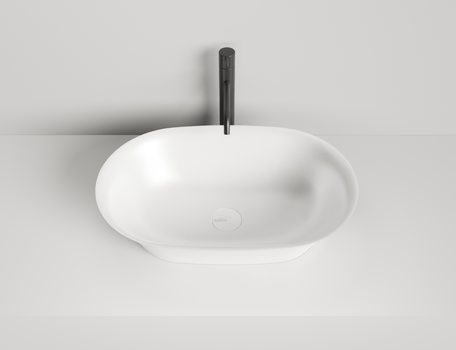 Salini Mona Раковина накладная овальная 60x39x16,5h см, глянцевый цвет: RAL полностью 110811GRF