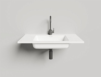 Salini Onda 80 Раковина столешница прямоугольная, 80x50x16h см, матовый цвет: RAL 1402201MF