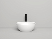 Salini Alda 02 Раковина накладная круглая 42,5x42,5x15,5h см, цвет: белый глянцевый 1102110G