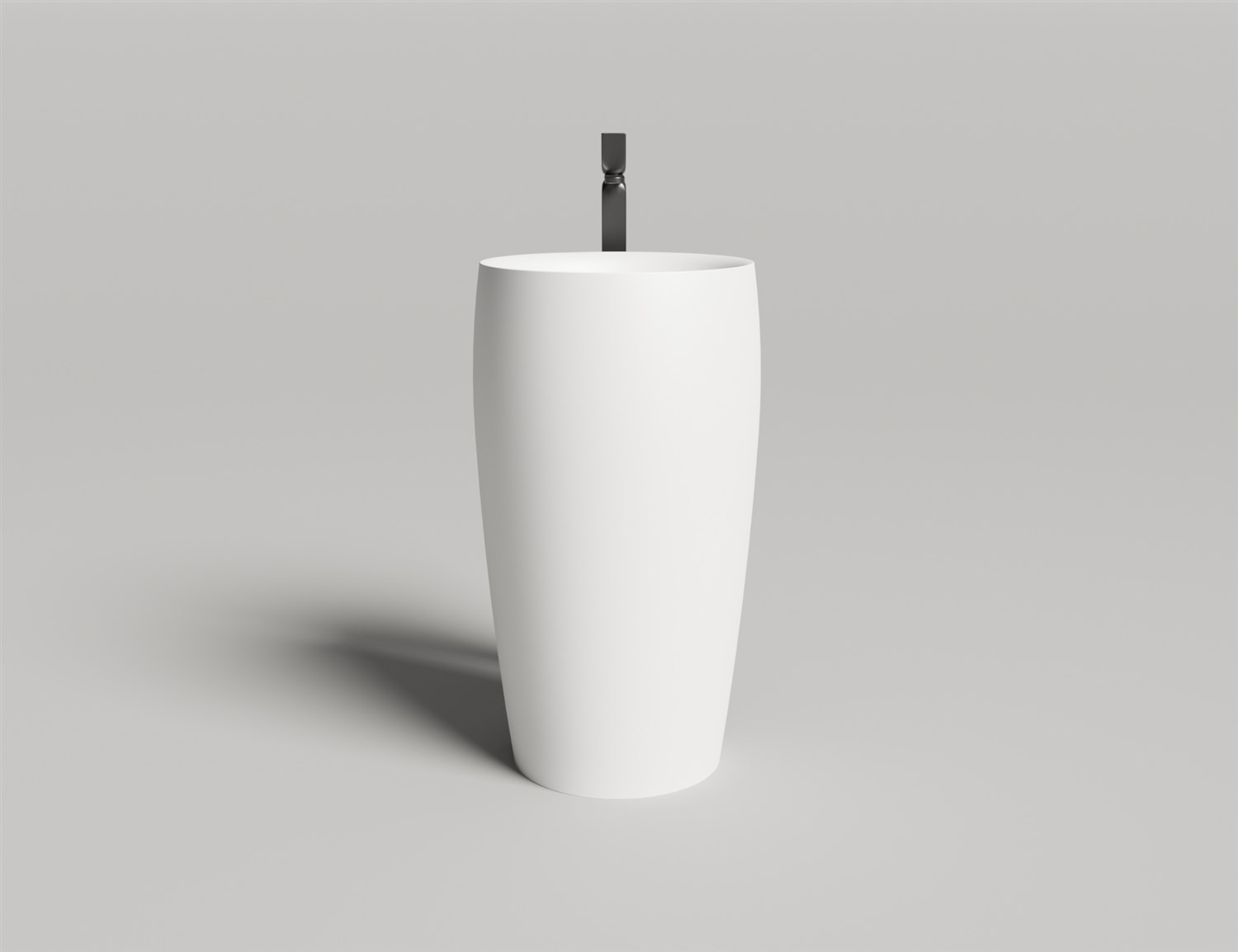 Salini Alda 03 Раковина напольная круглая 47x47x90h см, цвет: белый матовый 130321M