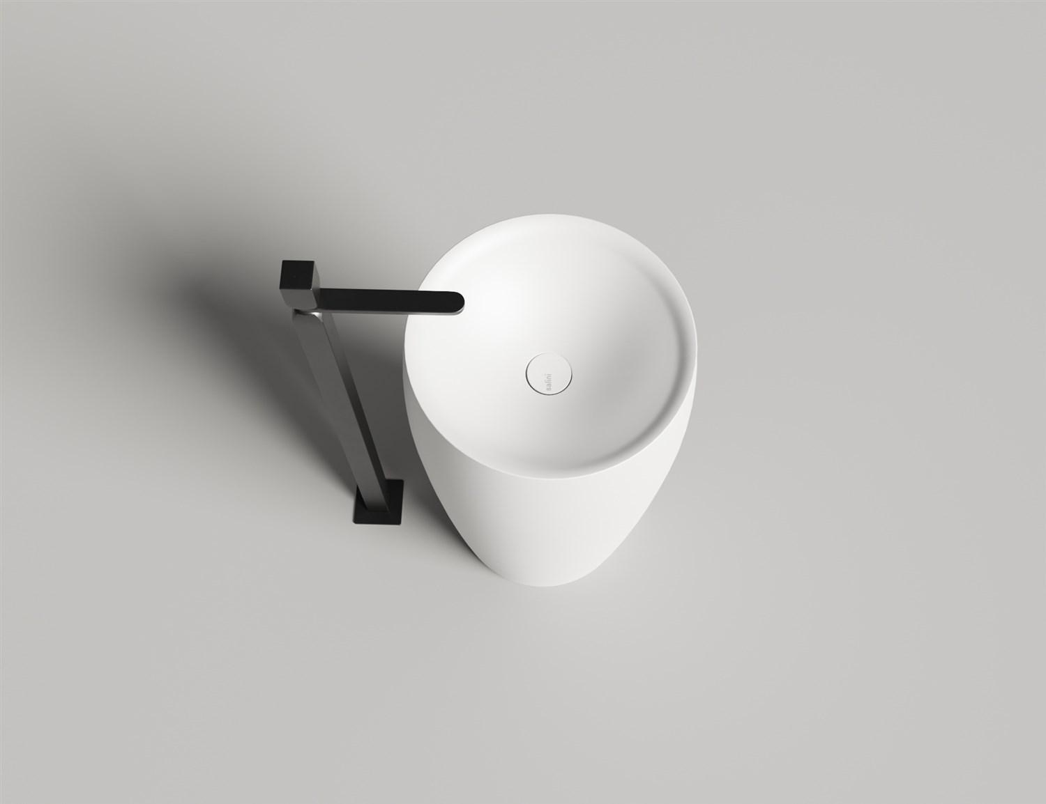 Salini Alda 03 Раковина напольная круглая, д/к, сифон 47x47x90h см, глянцевый цвет: RAL 130311GF