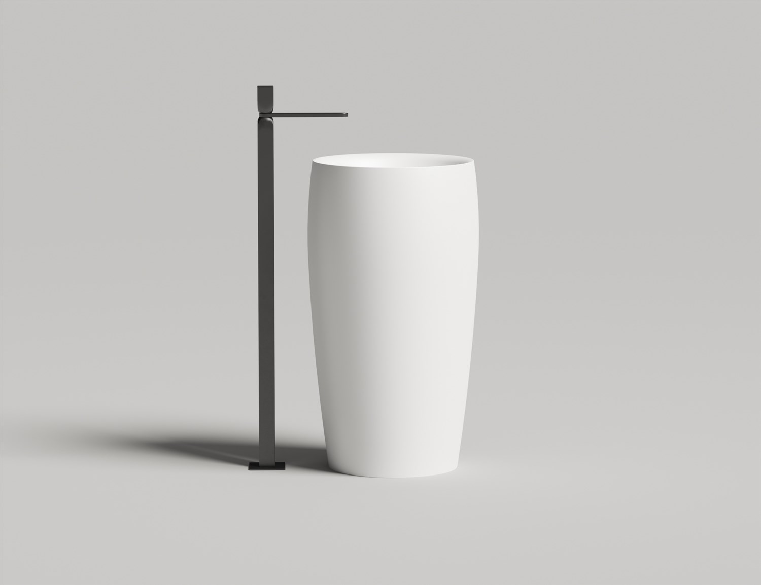 Salini Alda 03 Раковина напольная круглая, д/к, сифон 47x47x90h см, матовый цвет: RAL 130321MF