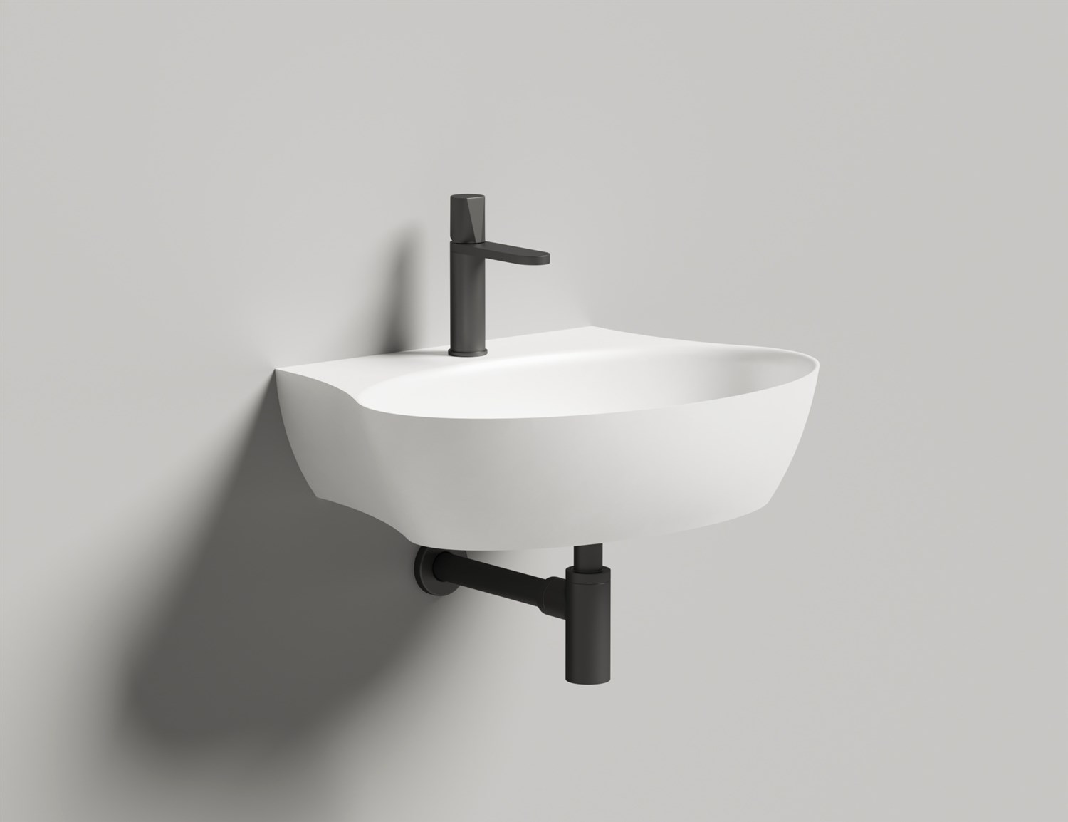 Salini Alda Wall 01 Раковина подвесная округлая 58x45x15h см, цвет: белый глянцевый 140311G