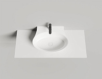 Salini Alda Wall 01 Раковина подвесная округлая 58x45x15h см, цвет: белый глянцевый 140311G