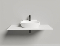 Salini Alda Wall 01 Раковина подвесная округлая 58x45x15h см, цвет: белый матовый 140321M