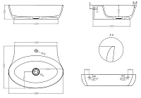 Salini Alda Wall 01 Раковина подвесная округлая 58x45x15h см, глянцевый цвет: RAL 140311GF