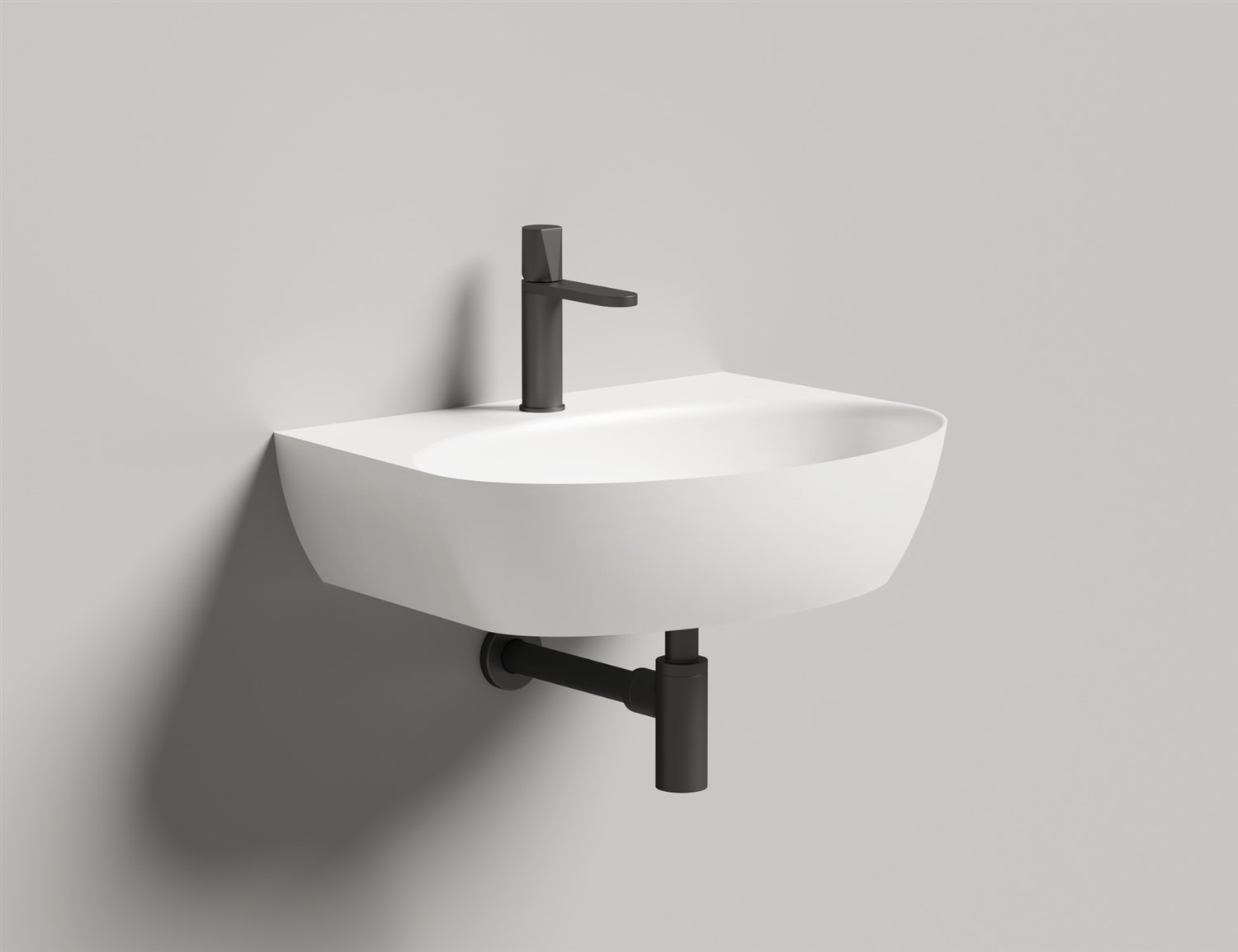 Salini Alda Wall 02 Раковина подвесная округлая 58x45x15h см, цвет: белый глянцевый 140312G