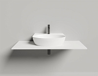 Salini Alda Wall 02 Раковина подвесная округлая 58x45x15h см, цвет: белый глянцевый 140312G