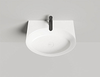 Salini Alda Wall 02 Раковина подвесная округлая 58x45x15h см, цвет: белый матовый 140322M