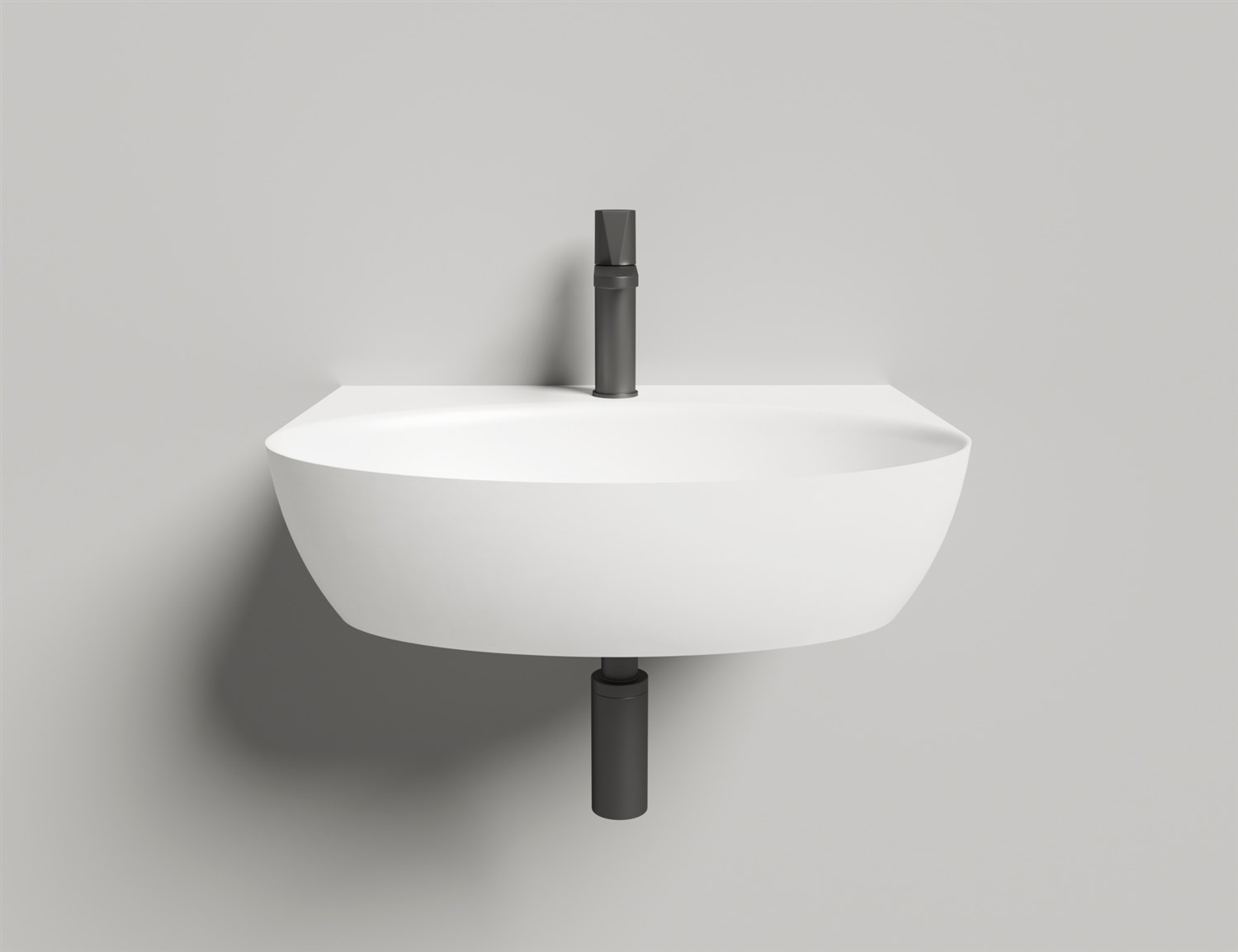 Salini Alda Wall 02 Раковина подвесная округлая 58x45x15h см, глянцевый цвет: RAL 140312GF