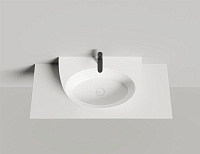 Salini Alda Wall 03 Раковина подвесная округлая 71x45x15h см, цвет: белый глянцевый 140313G