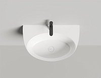 Salini Alda Wall 03 Раковина подвесная округлая 71x45x15h см, цвет: белый матовый 140323M