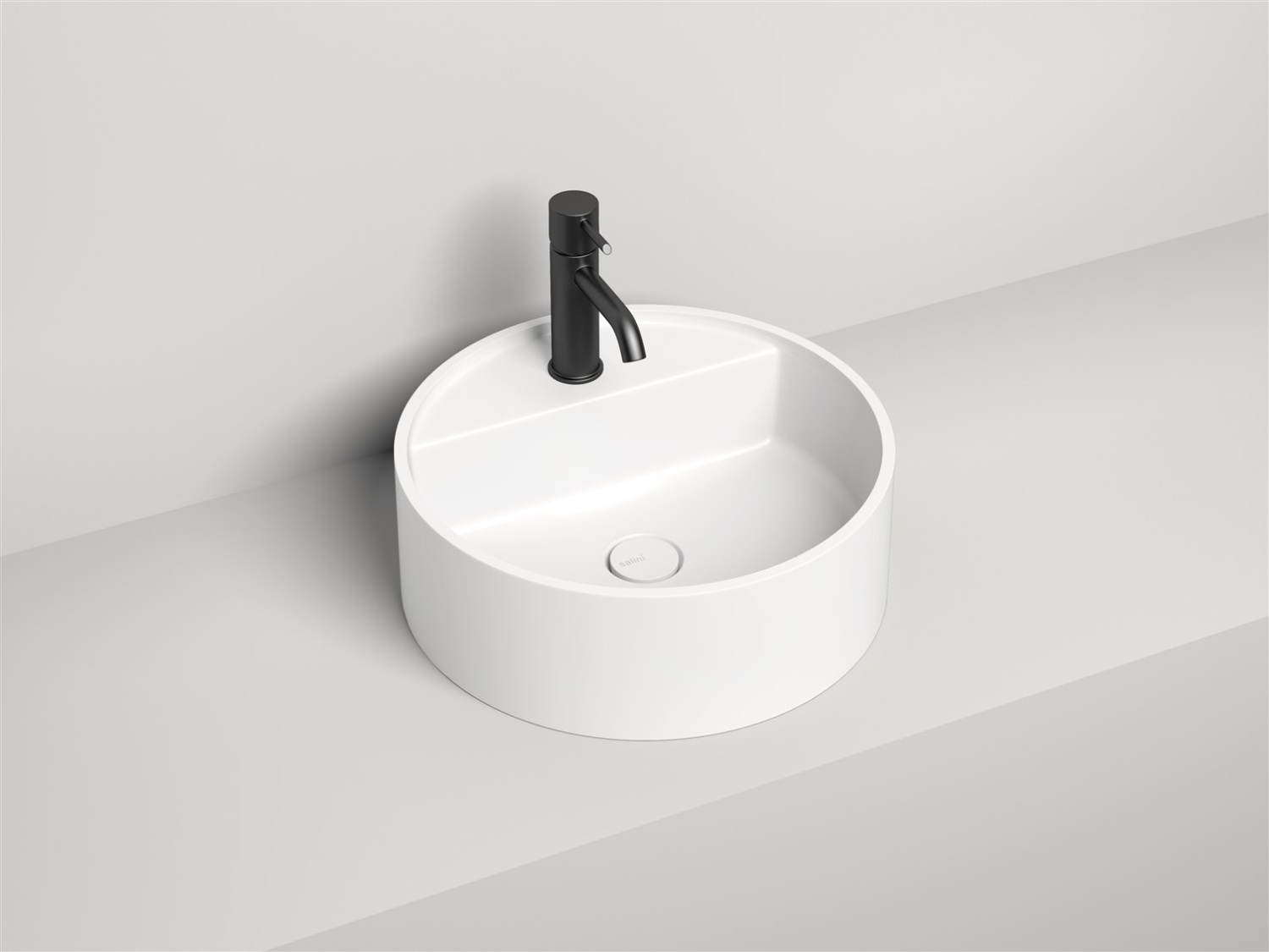 Salini Armonia Top 02 Раковина накладная круглая 45x45x16h см, матовый цвет: RAL 130126MF