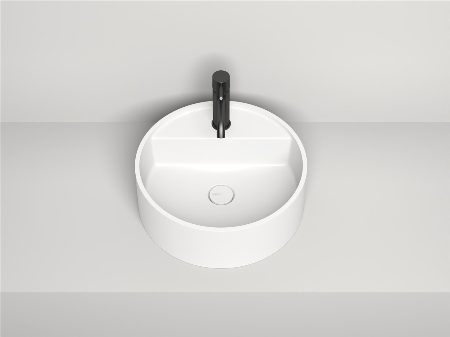 Salini Armonia Top 02 Раковина накладная круглая 45x45x16h см, матовый цвет: RAL 130126MF