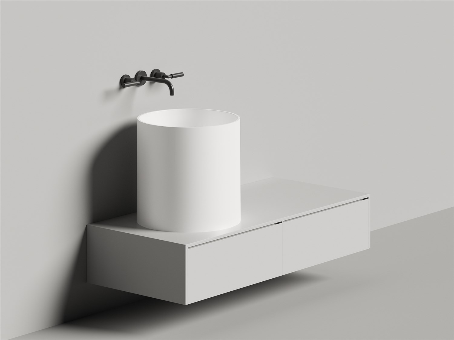 Salini Armonia 04 Раковина накладная круглая 46x46x45h см, цвет: белый матовый 130118M