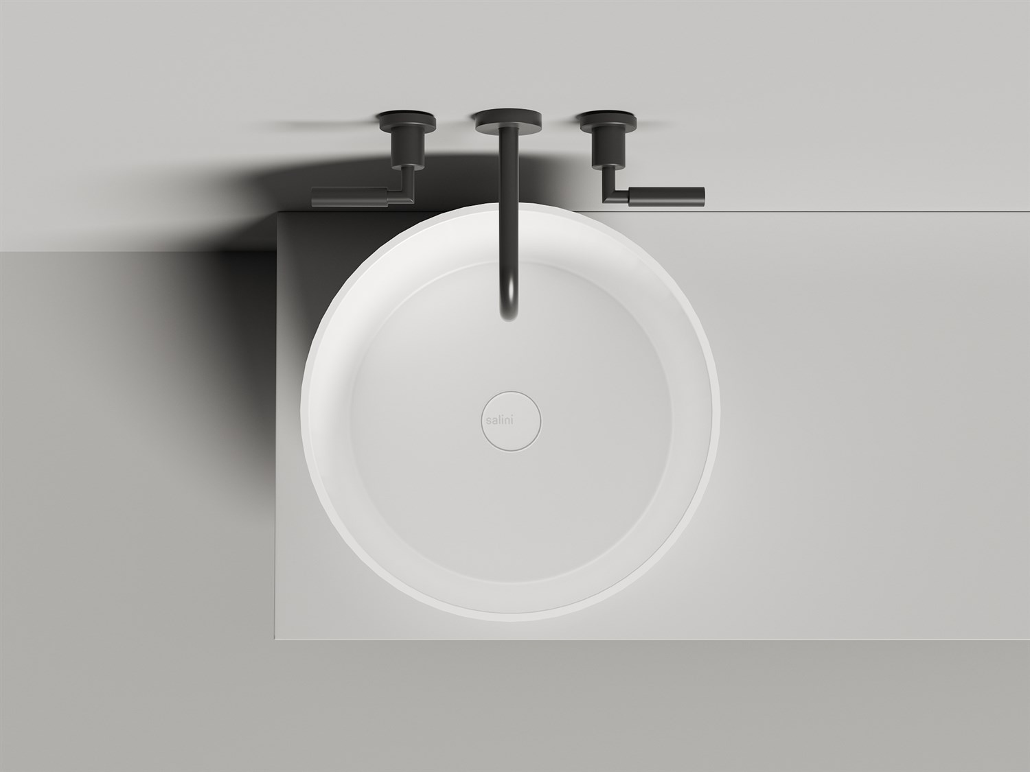 Salini Armonia 04 Раковина накладная круглая 46x46x45h см, глянцевый цвет: RAL 130118GF