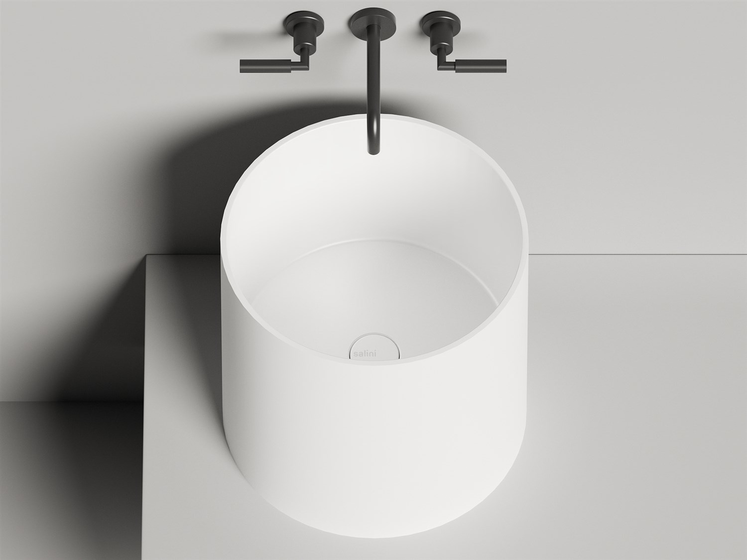 Salini Armonia 04 Раковина накладная круглая 46x46x45h см, глянцевый цвет: RAL 130118GF