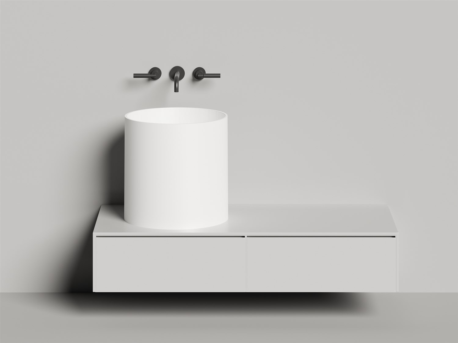 Salini Armonia 04 Раковина накладная круглая 46x46x45h см, матовый цвет: RAL 130118MF