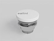 Salini D 602 Донный клапан для раковины из S-Sense, фиксированный универсальный цвет: белый глянцевы 167201G