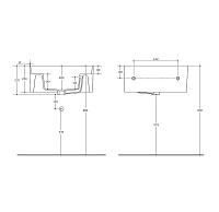 Galassia Meg11 Pro Раковина подвесная без отверстий 60x38х25h см, цвет: белый матовый 5484MT