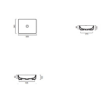 Catalano Zero Раковина чаша 50x38x12h см, без перелива, покрытие Cataglaze, цвет: белый глянцевый 0422500001