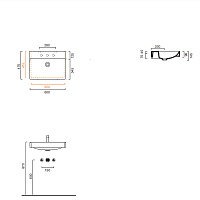 Catalano Comfort Раковина подвесная 60x47x14,5h см, без перелива, покр. Cataglaze цвет: белый глянц. 0420600001